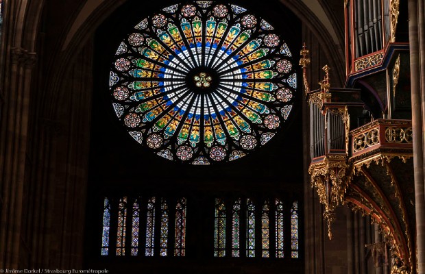 orgue et rosace cathédrale de Strasbourg