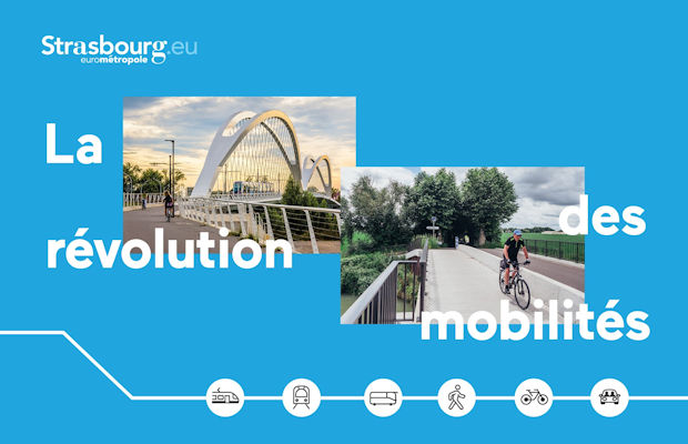 révolution des mobilités - cycliste sur piste cyclable pont d'Eckwersheim