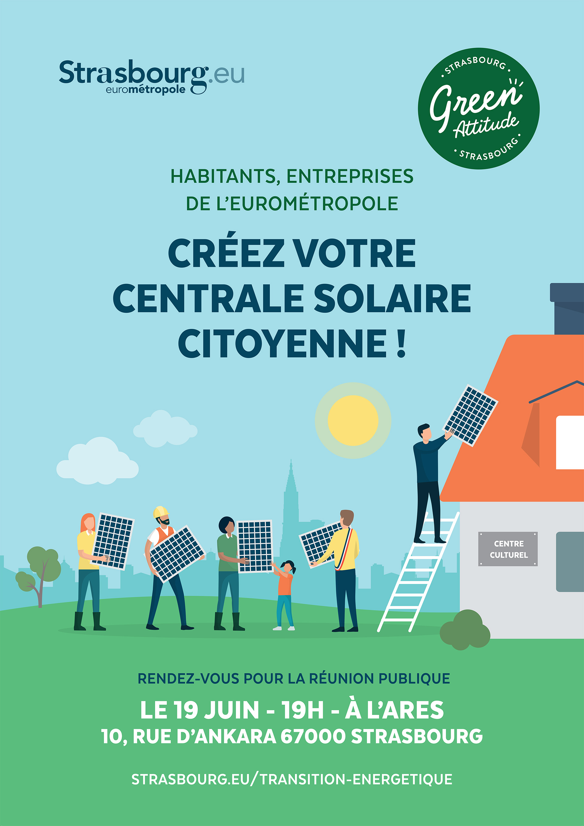 Affiches pour les centrales solaires citoyennes