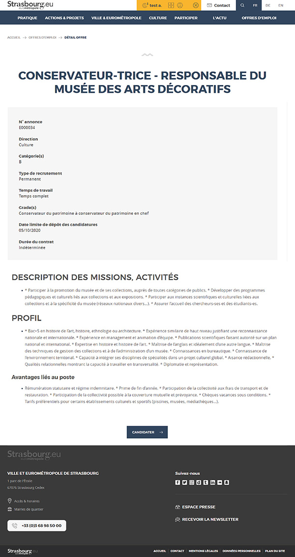 Comment candidater : Choisir candidater