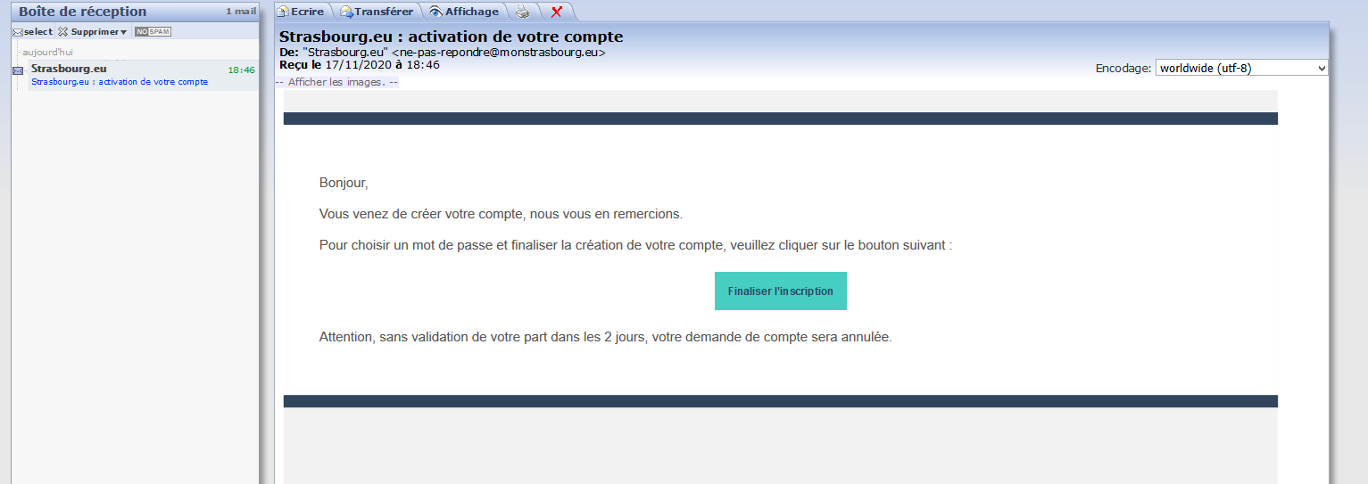 Comment candidater : Créer un compte 3