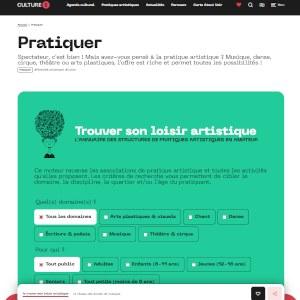 Un moteur de recherche unique dédié aux pratiques artistiques en amateur à
Strasbourg